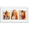 Americanflat Floating Collage Frame - Displays Three Photos with Floating Effect - Shatter Resistant Glass - Hanging Hardware for Horizontal or Verticle Display